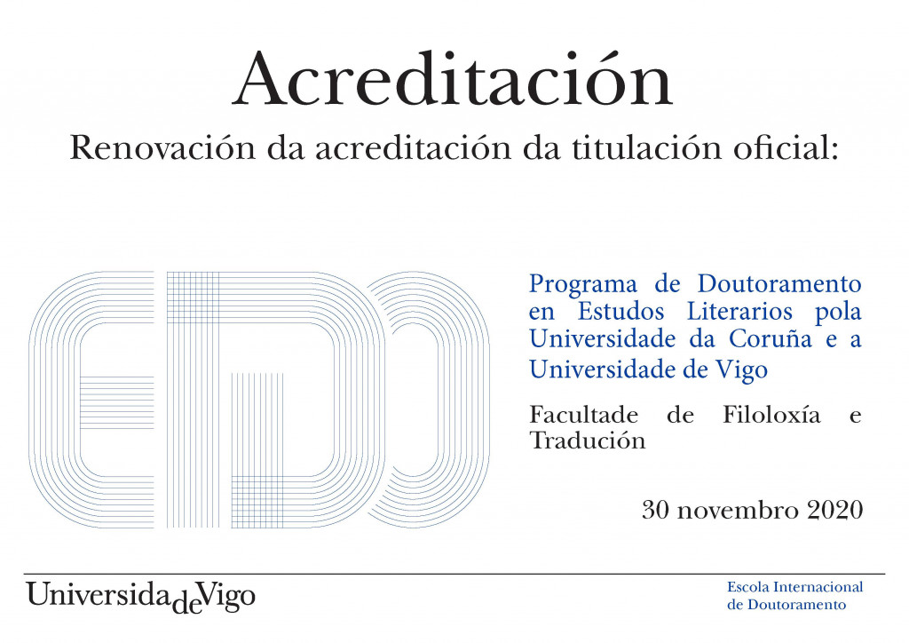 CARTEL_Acreditación Estudos Literarios pola UDC e Uvigo